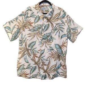Margaritaville Hawaiian Camp Shirt Short Sleeve Tropical Floral BBQ Beach Resort